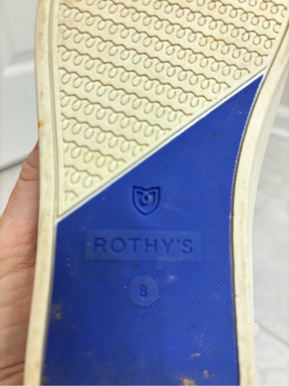 Rothy’s The Original Slip-On Sneaker, Geometric Logo Knit, Size 8 - Picture 7 of 7